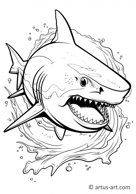 Great white shark Coloring Page